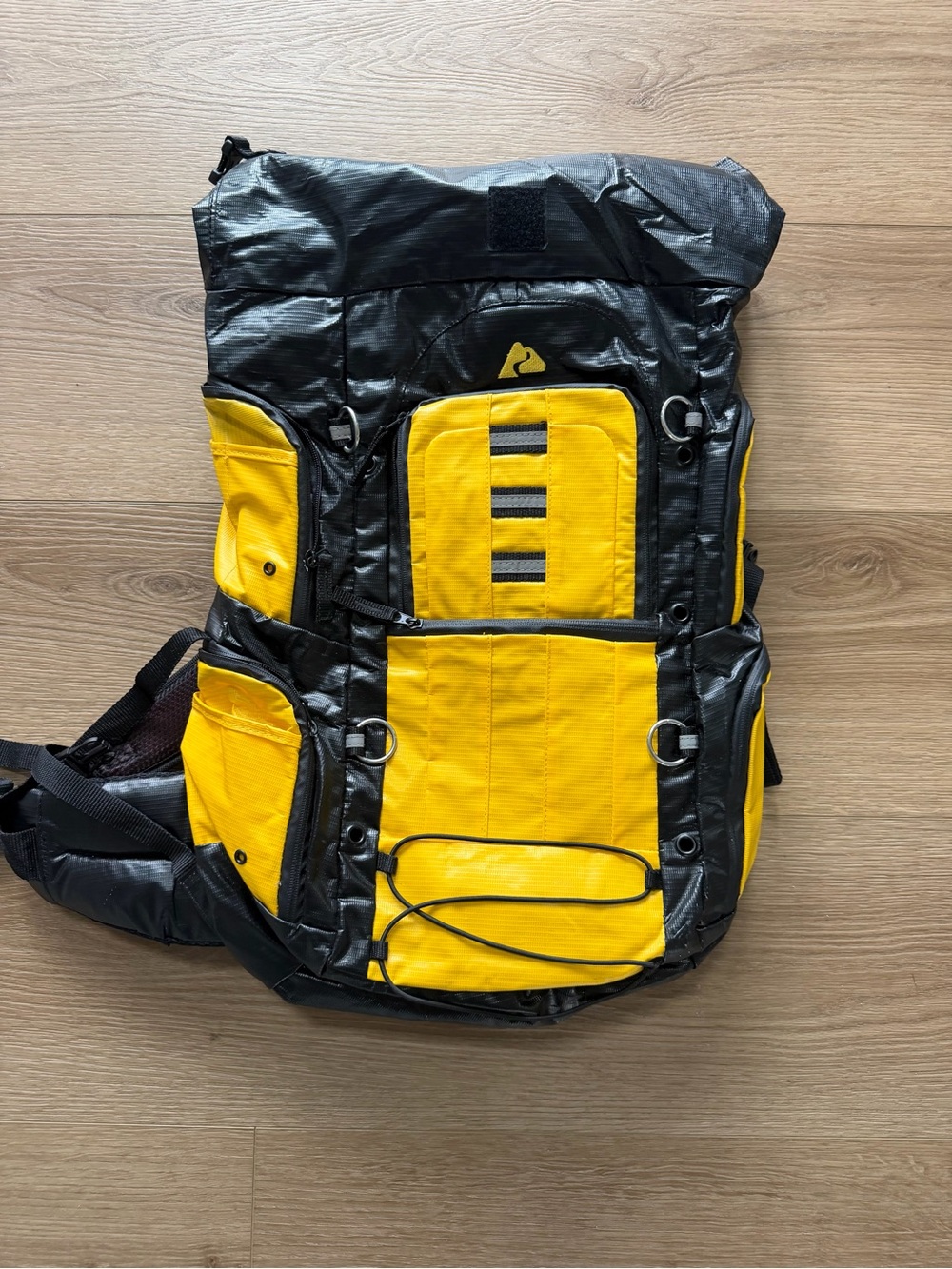 High Peak Pacific Crest Technical Hiking Backpack Yellow Black Ripstop